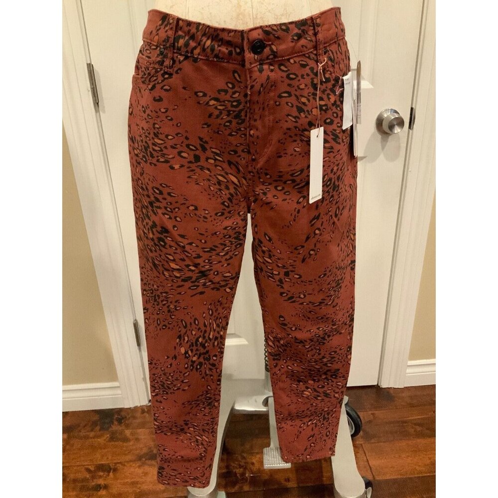 Ella Moss "Sable Cheetah Swirl High Rise Skinny Ankle Retro” Jean, Size 30, NWT